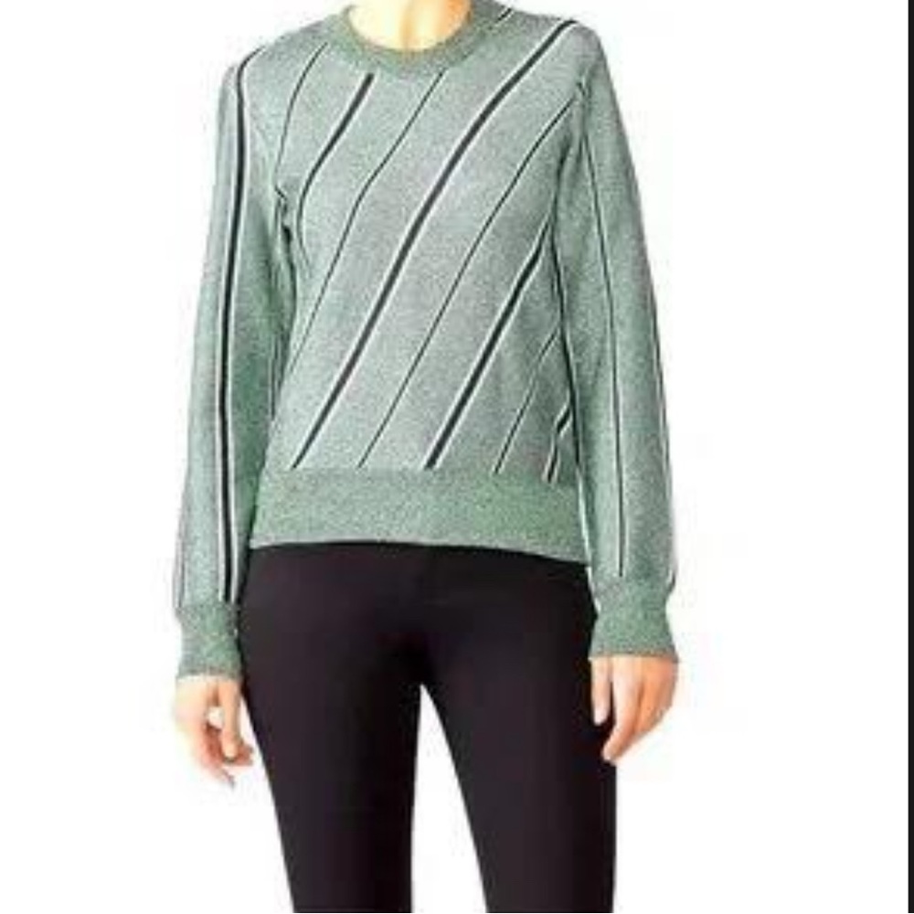 Cedric Chalier Striped Lurex Sweater Sz 6 retail $795